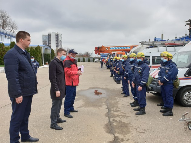 В рамках первого этапа командно-штабного учения состоялся смотр сил и средств МКУ МО г. Краснодар ПАСС «Служба спасения»