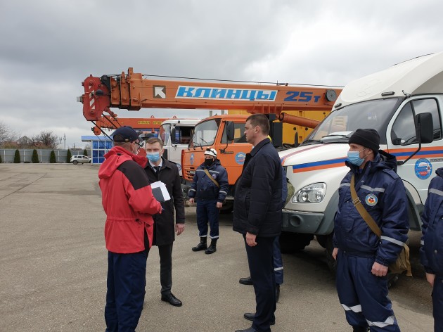 В рамках первого этапа командно-штабного учения состоялся смотр сил и средств МКУ МО г. Краснодар ПАСС «Служба спасения»