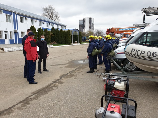 В рамках первого этапа командно-штабного учения состоялся смотр сил и средств МКУ МО г. Краснодар ПАСС «Служба спасения»