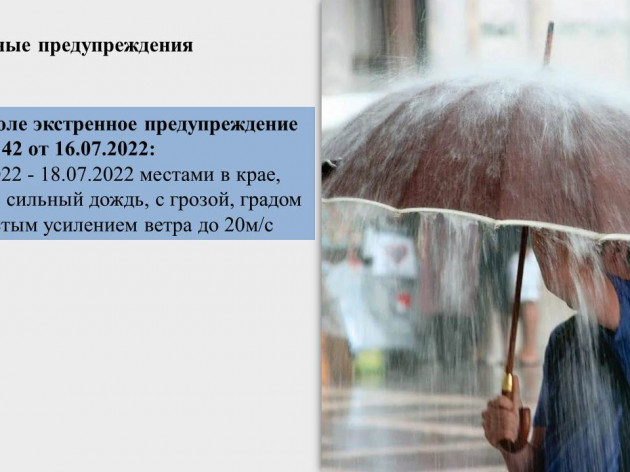 Оперативная обстановка на территории муниципального образования  г. Краснодар с 11 июля по 17 июля 2022 года