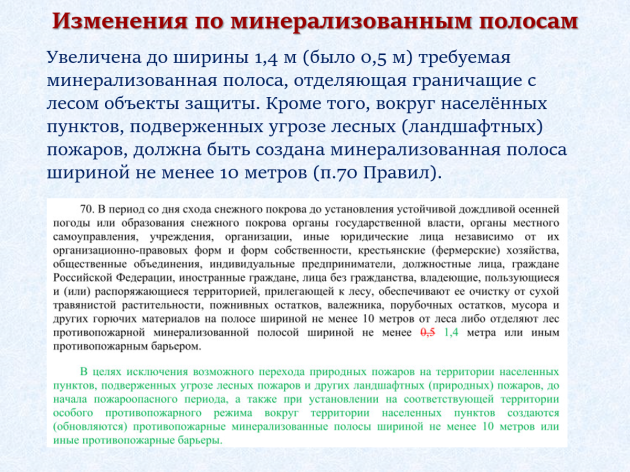 Изменения в Правилах противопожарного режима