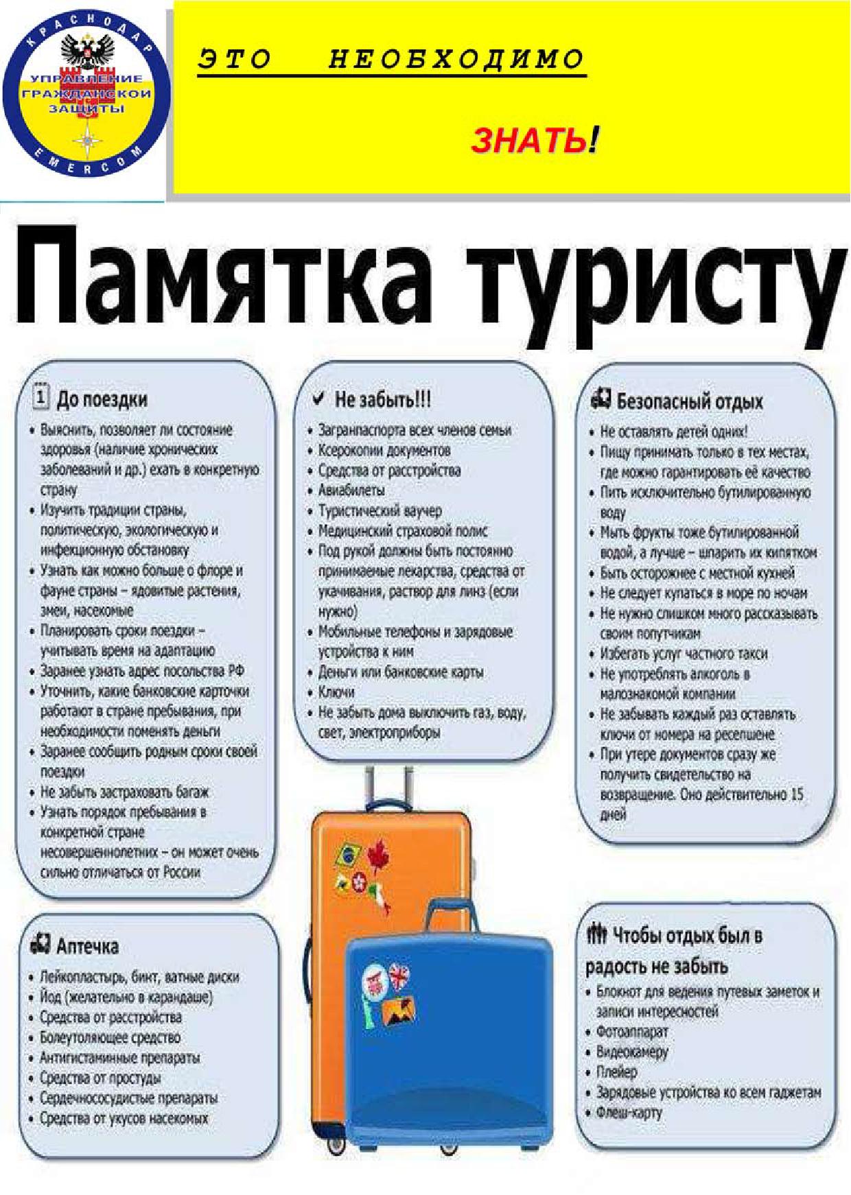 Проект памятка туристу отправляющемуся в кругосветное путешествие